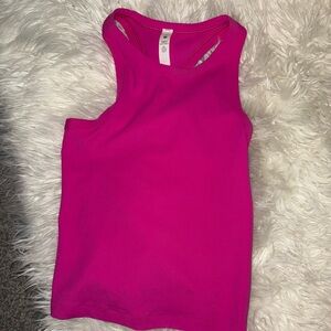 NWOT Align waist length race back top in Sonic pink